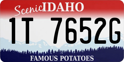 ID license plate 1T7652G