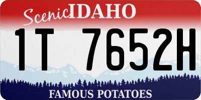 ID license plate 1T7652H