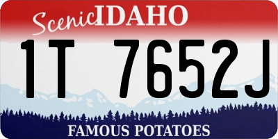 ID license plate 1T7652J
