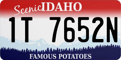 ID license plate 1T7652N