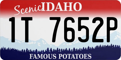 ID license plate 1T7652P