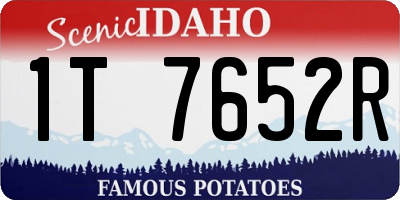 ID license plate 1T7652R