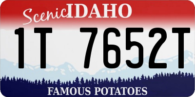 ID license plate 1T7652T
