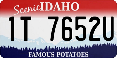 ID license plate 1T7652U