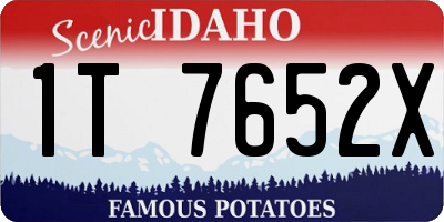 ID license plate 1T7652X