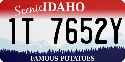 ID license plate 1T7652Y