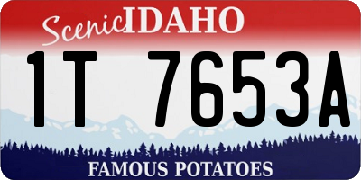 ID license plate 1T7653A