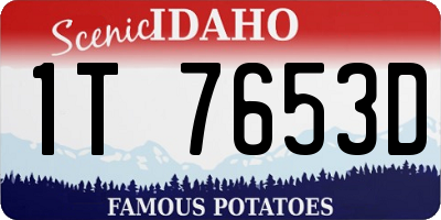 ID license plate 1T7653D