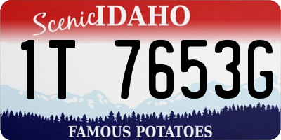 ID license plate 1T7653G