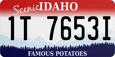 ID license plate 1T7653I