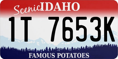 ID license plate 1T7653K