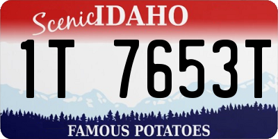 ID license plate 1T7653T