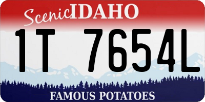 ID license plate 1T7654L