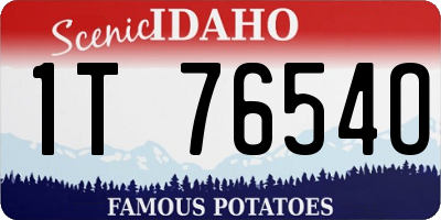 ID license plate 1T7654O