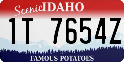ID license plate 1T7654Z