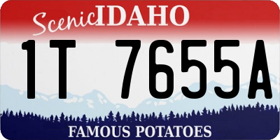 ID license plate 1T7655A