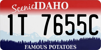 ID license plate 1T7655C
