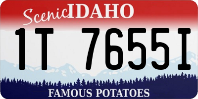ID license plate 1T7655I