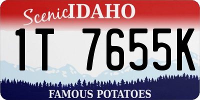 ID license plate 1T7655K
