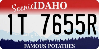 ID license plate 1T7655R