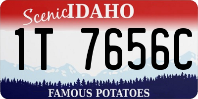 ID license plate 1T7656C
