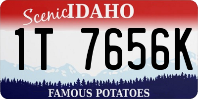 ID license plate 1T7656K