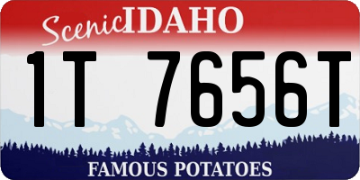ID license plate 1T7656T