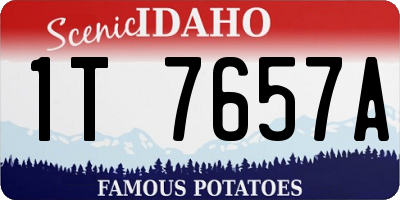 ID license plate 1T7657A