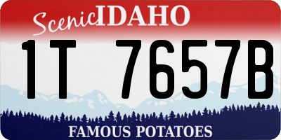 ID license plate 1T7657B