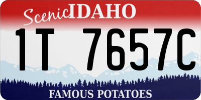 ID license plate 1T7657C