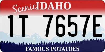 ID license plate 1T7657E