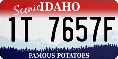 ID license plate 1T7657F