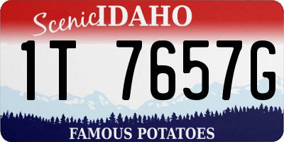 ID license plate 1T7657G