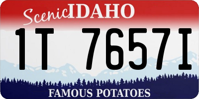 ID license plate 1T7657I