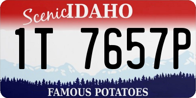 ID license plate 1T7657P