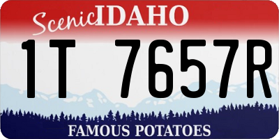 ID license plate 1T7657R