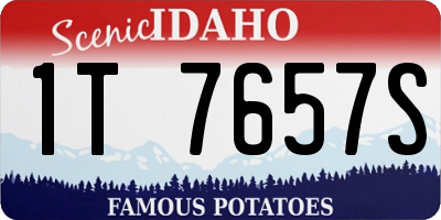 ID license plate 1T7657S