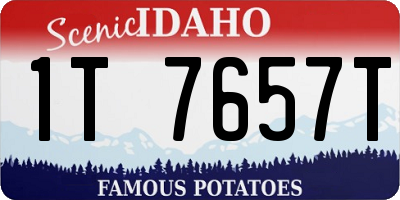 ID license plate 1T7657T