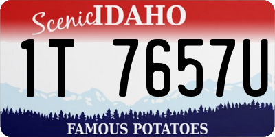 ID license plate 1T7657U