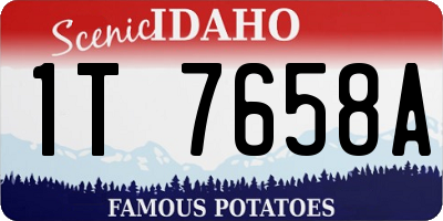 ID license plate 1T7658A