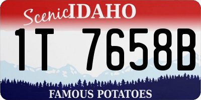 ID license plate 1T7658B