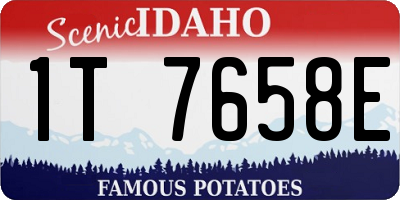 ID license plate 1T7658E