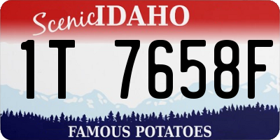 ID license plate 1T7658F