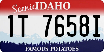 ID license plate 1T7658I