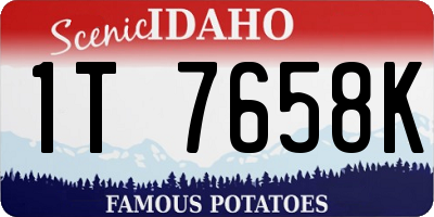 ID license plate 1T7658K