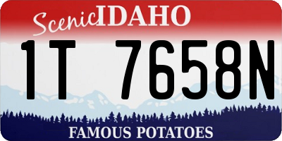ID license plate 1T7658N