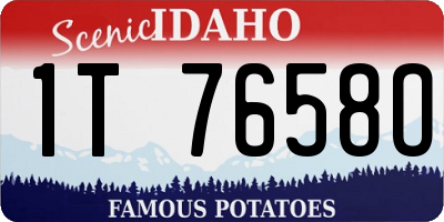 ID license plate 1T7658O
