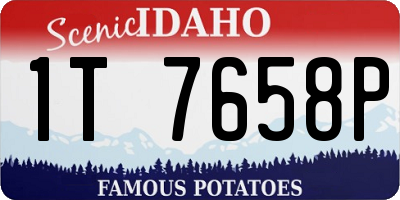 ID license plate 1T7658P