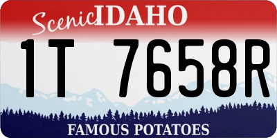 ID license plate 1T7658R