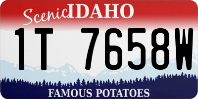 ID license plate 1T7658W